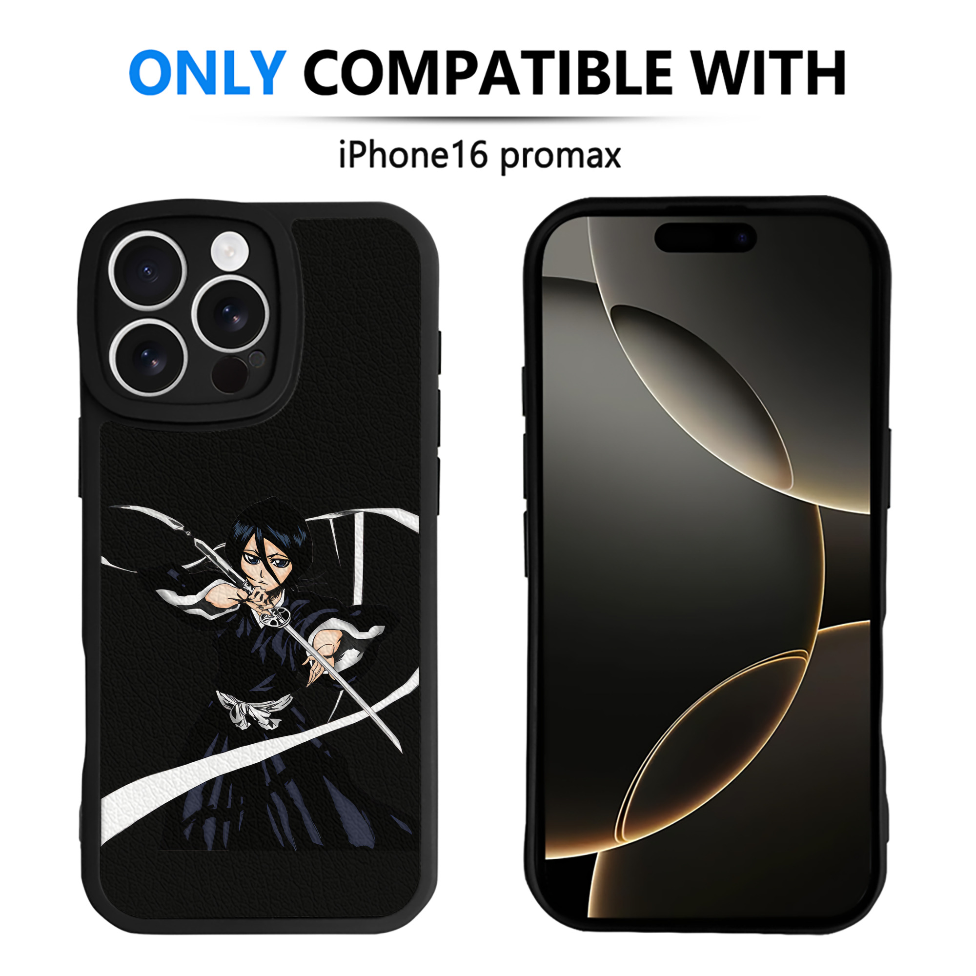 （画像用） ブリーチ 朽木ルキア BLEACH Kuchiki Rukia 【iPhone 16シリーズ対応】シリコンスマホケース（レザー調） 材質：シリコン
